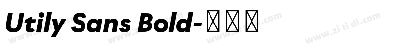 Utily Sans Bold字体转换